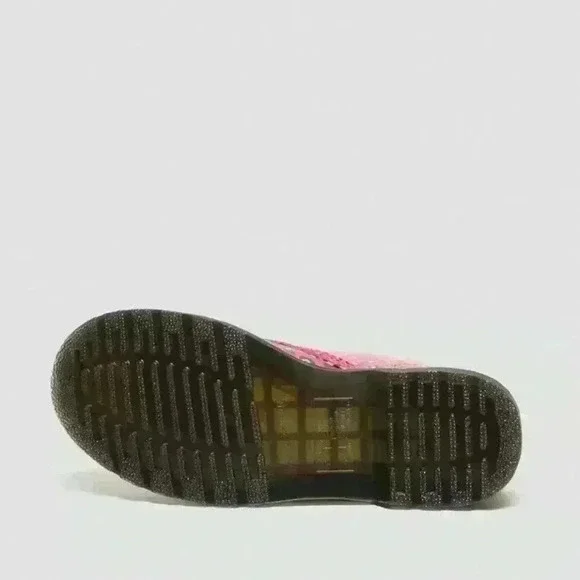 DR MARTENS 1460 Loud Leopard Smooth Leather Lace-Up Boot in Clash Pink 7US 5UK - Picture 4 of 5